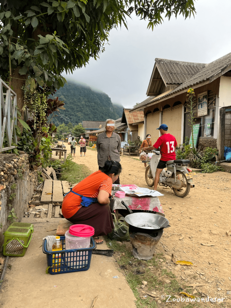 Main street of Muang Ngoi village