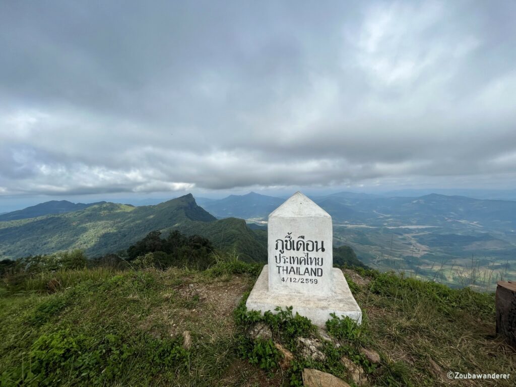 Border marker at Phu Chi Duen