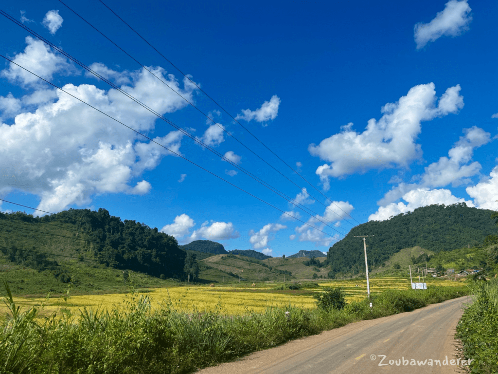 Scenery along Chom Ong Cave loop route